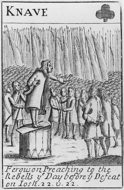Ferguson prêchant aux rebelles la veille de la défaite de la rébellion de Monmouth - English School